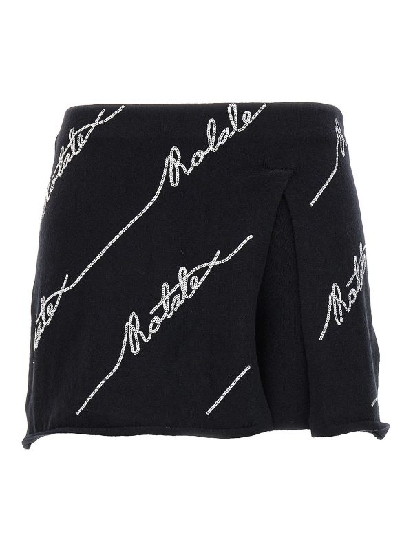Rotate Birger Christensen Pull Col Rond - Blanc