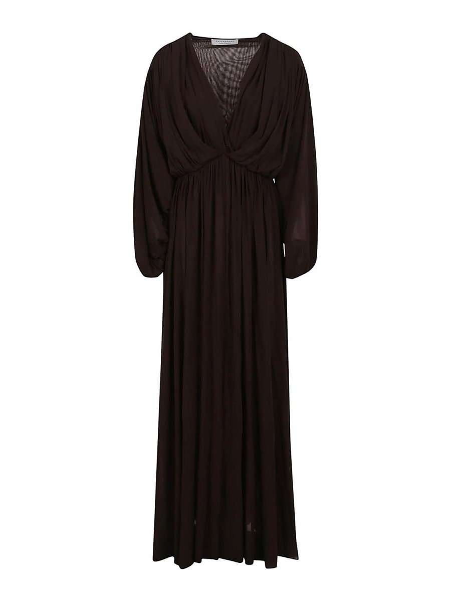 Philosophy di Lorenzo Serafini Robe Au Genou - Marron