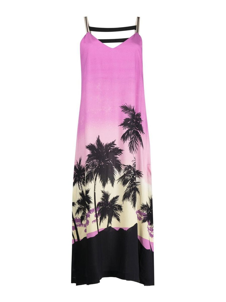 Palm Angels Maxi Robe - Violet