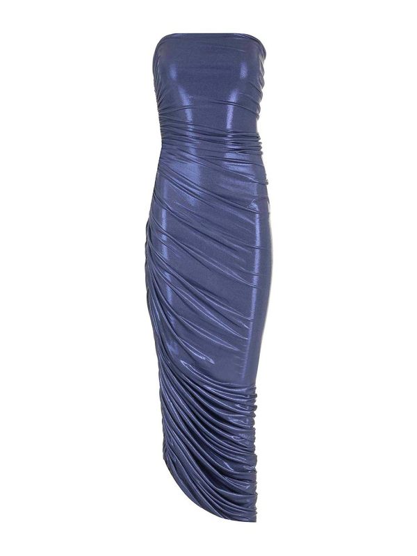 Norma Kamali Robe Au Genou - Bleu