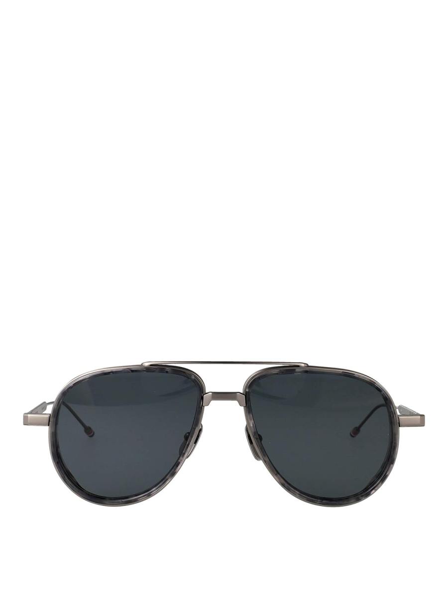 Thom Browne Lunettes De Soleil - Gris
