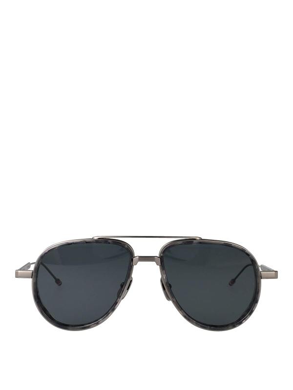 Thom Browne Lunettes De Soleil - Gris