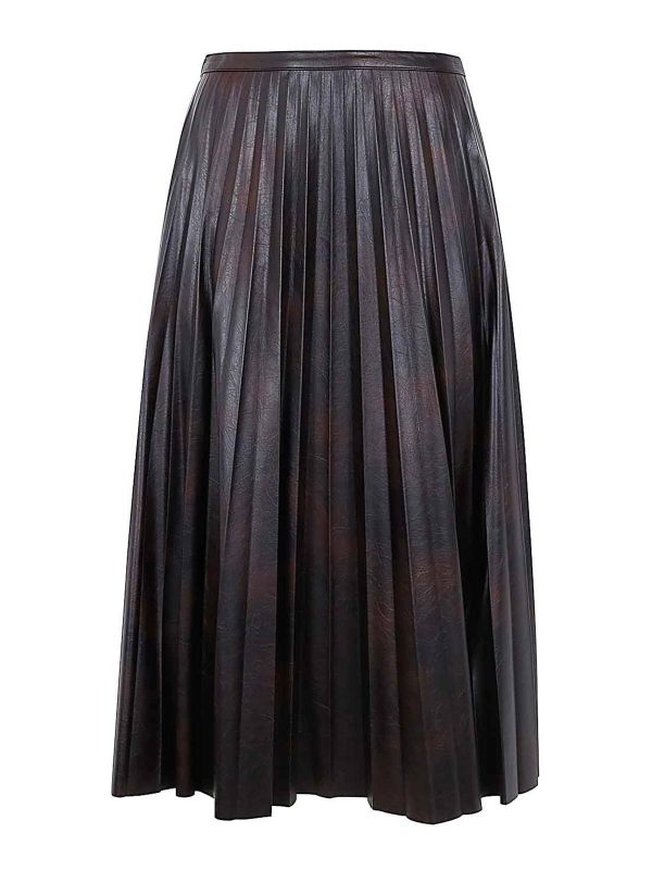 Pinko Jupe En Cuir - Marron