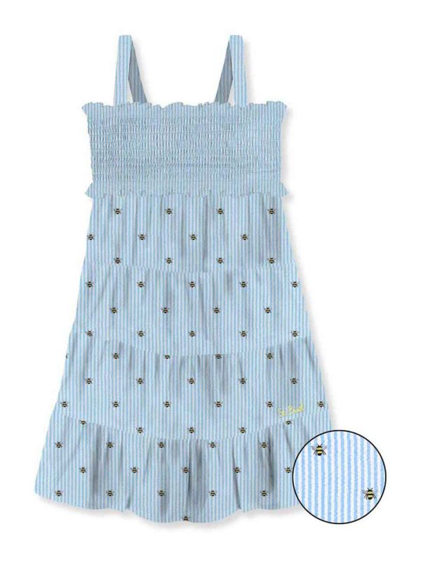 Mc2 Saint Barth Robe Au Genou - Bleu