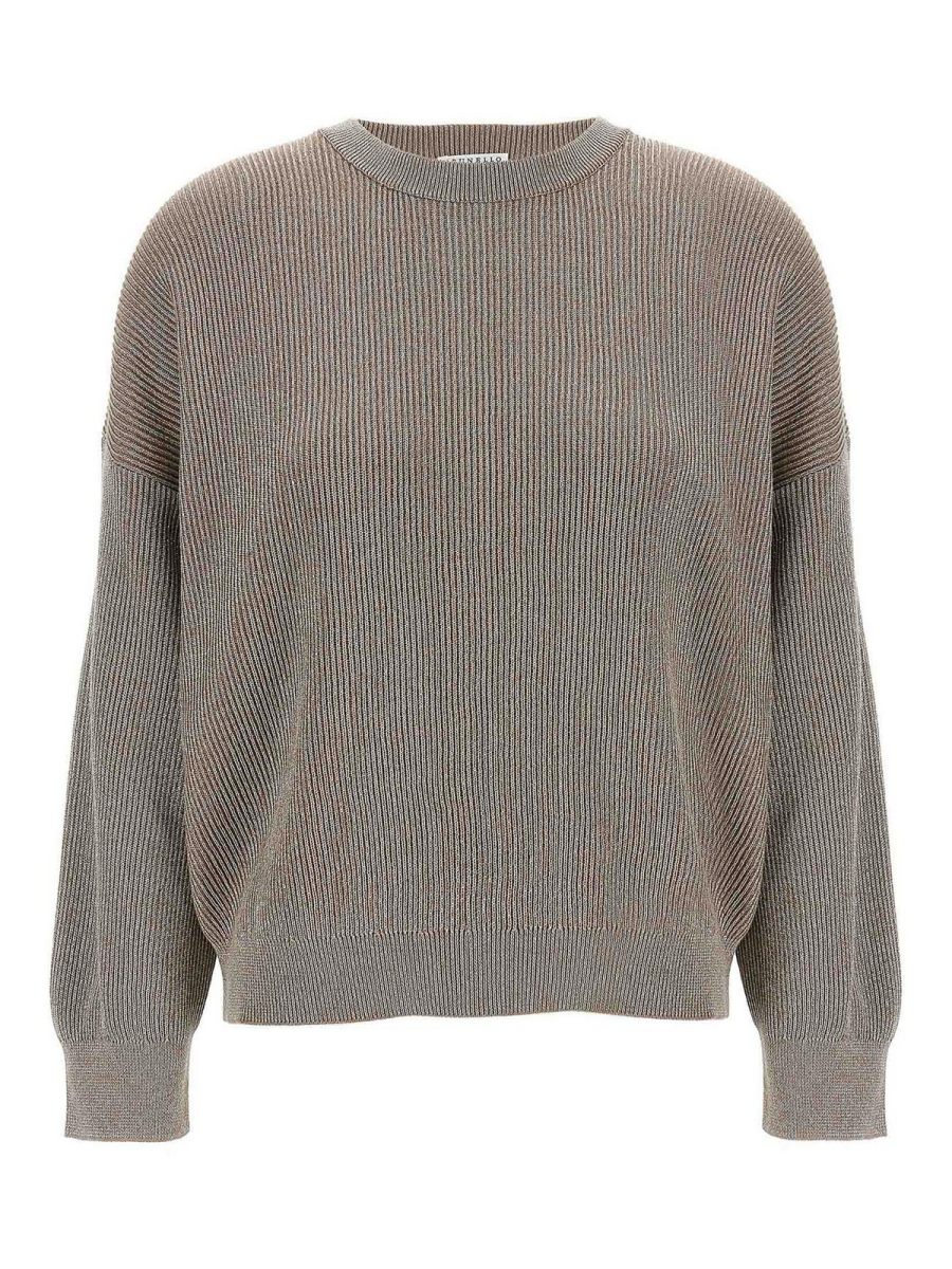 Brunello Cucinelli Pull Col Rond - Beige