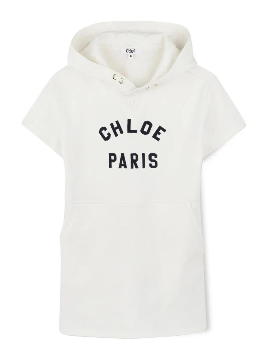 Chloe' Robe Au Genou - Blanc