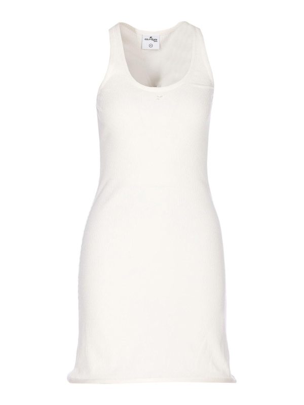 Courreges Robe Au Genou - Blanc