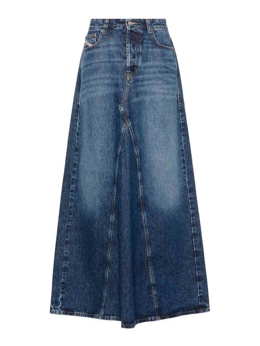 Diesel Jupe Midi - Bleu