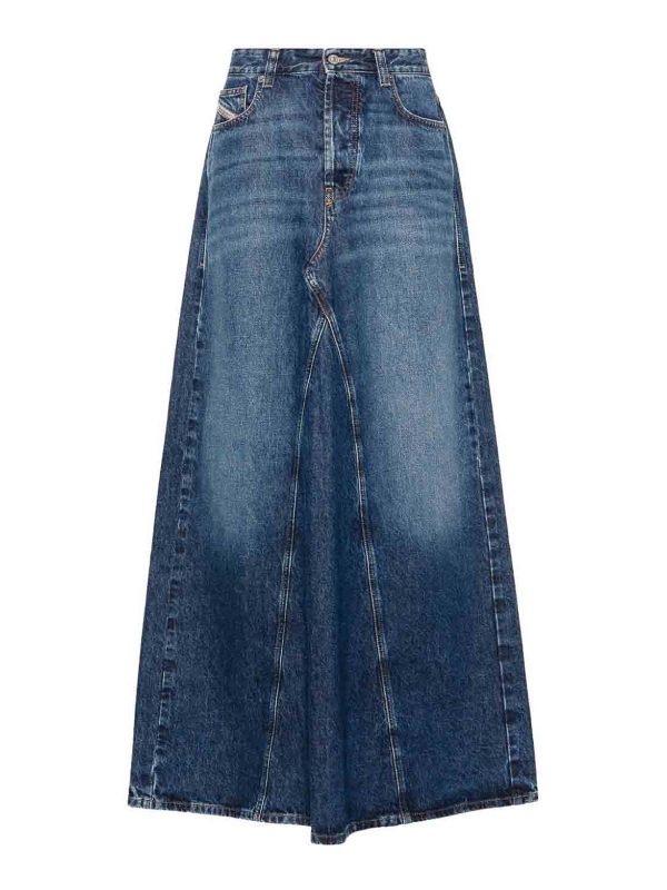 Diesel Jupe Midi - Bleu