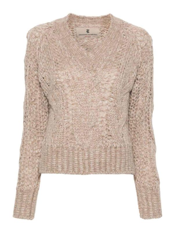 Ermanno Scervino Pull Col Rond - Gris