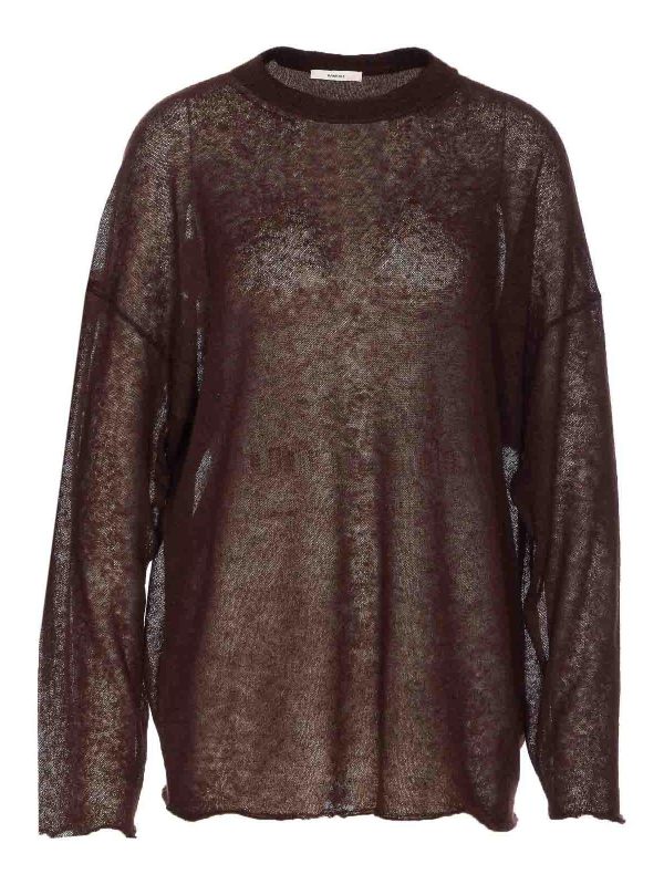 Haikure Pull Col Rond - Marron
