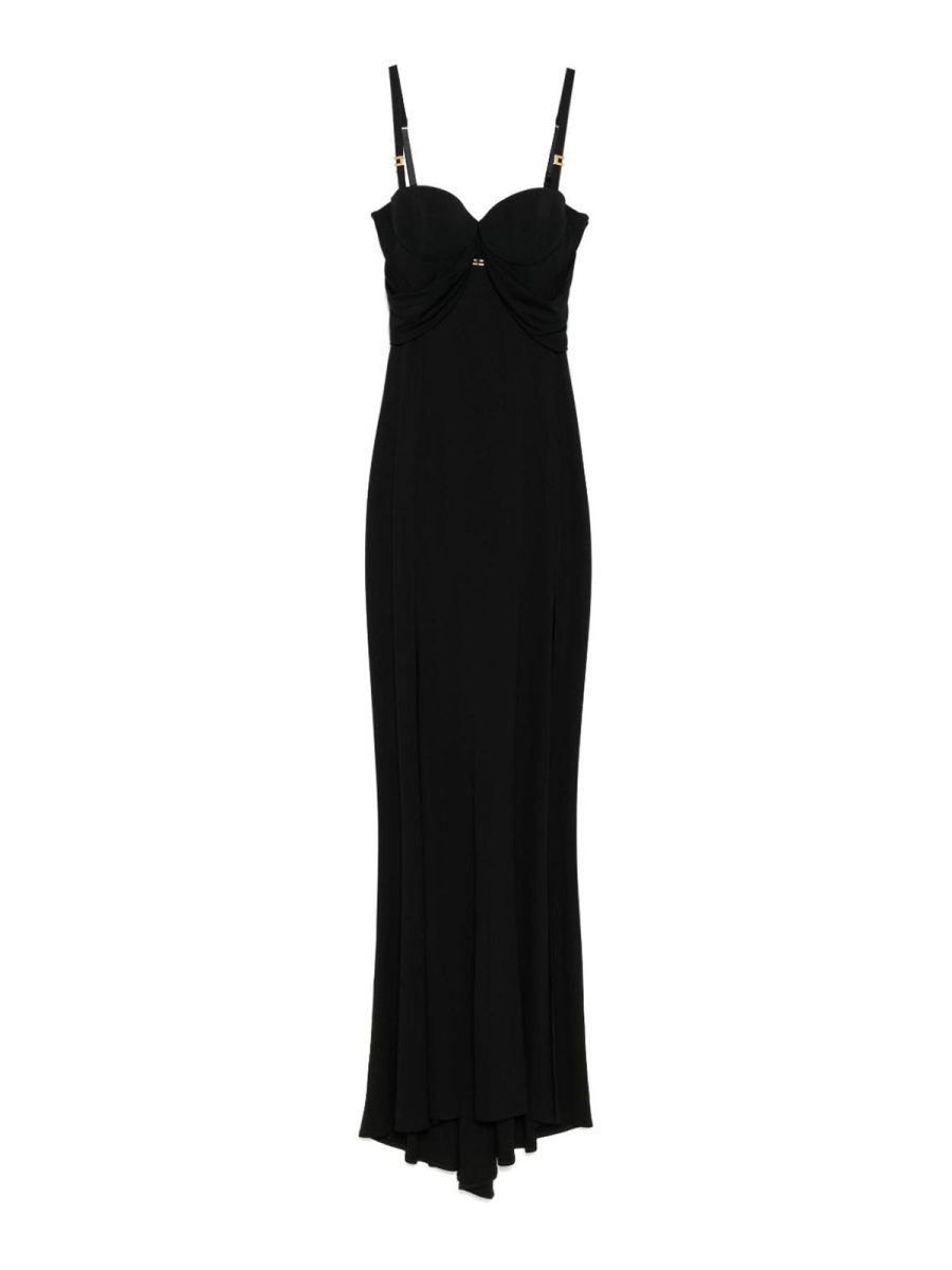 Elisabetta Franchi Robe Au Genou - Noir