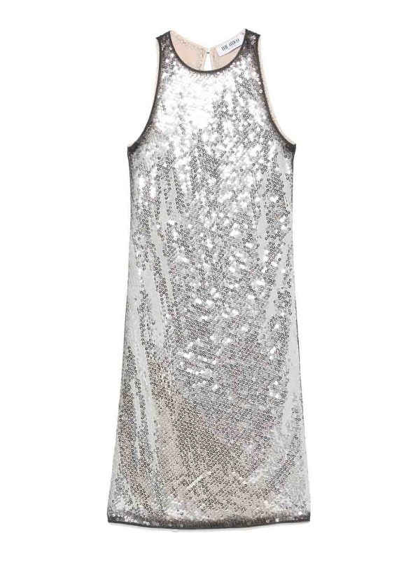 The Attico Robe Au Genou - Argent