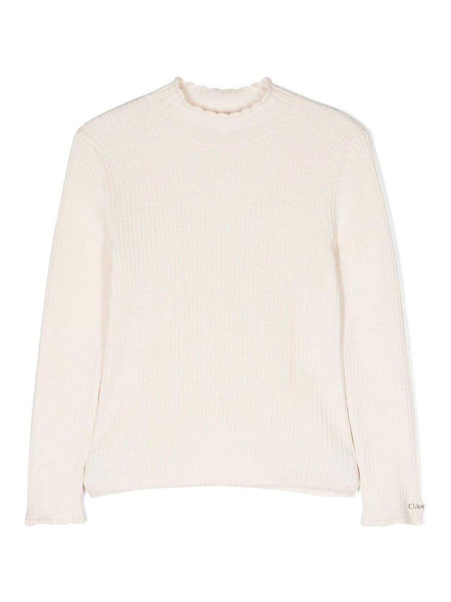 Chloe' Pull Col Rond - Blanc