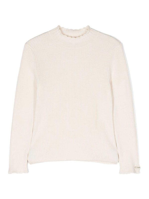 Chloe' Pull Col Rond - Blanc