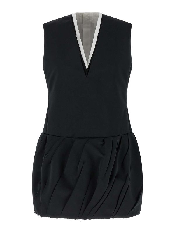 Jil Sander Robe Au Genou - Noir