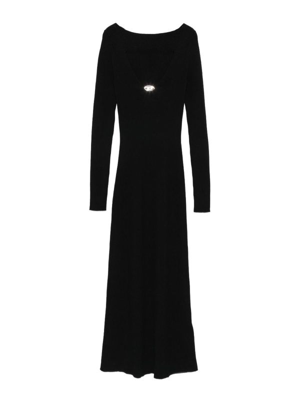Diesel Robe Au Genou - Noir