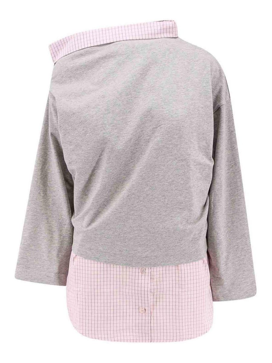 Dries Van Noten Pull Col Bateau - Gris