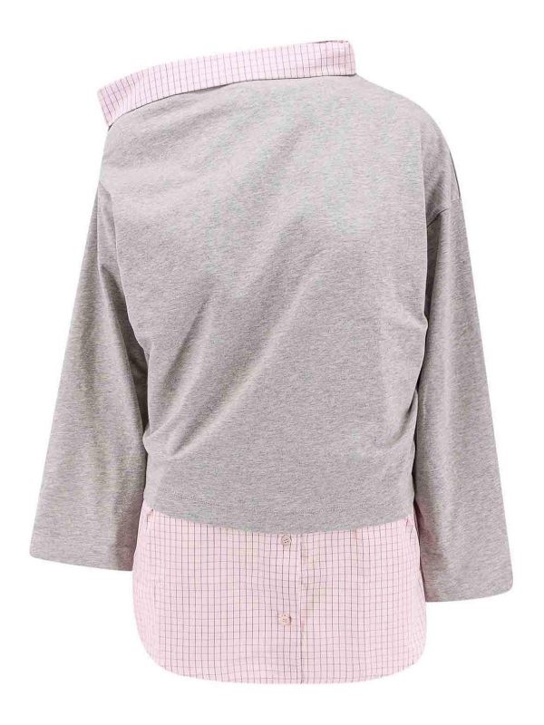 Dries Van Noten Pull Col Bateau - Gris