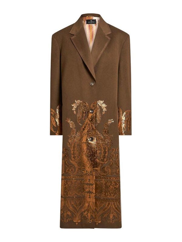Etro Manteau Court - Marron