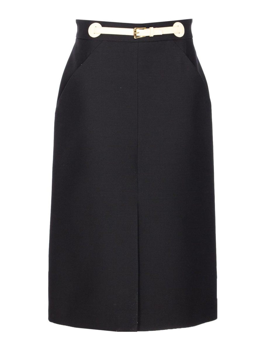 Valentino Garavani Jupe Midi - Noir