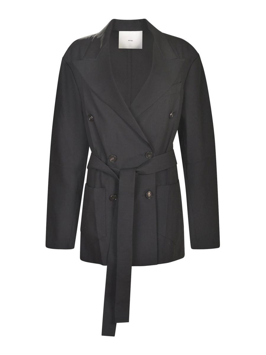 Setchu Manteau Court - Noir