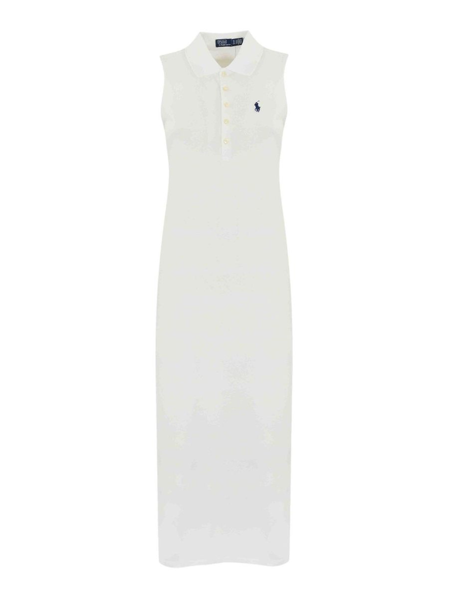 Polo Ralph Lauren Robe Au Genou - Blanc
