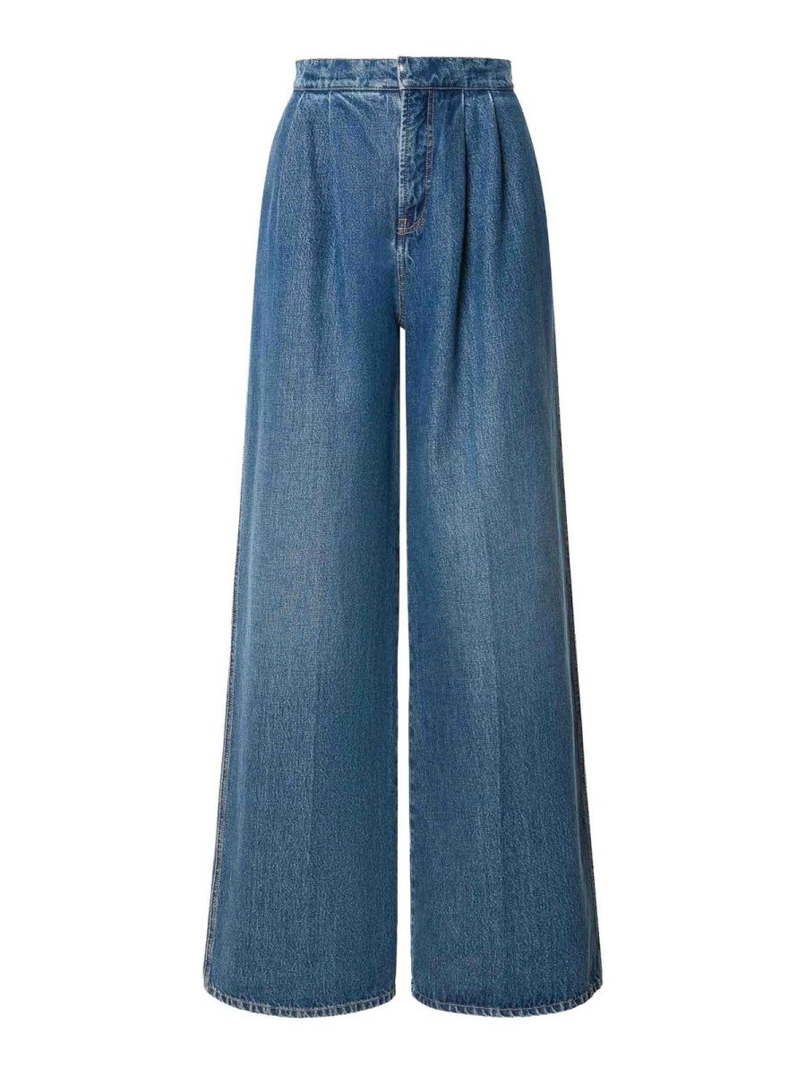 Alberta Ferretti Jean Évasé - Bleu