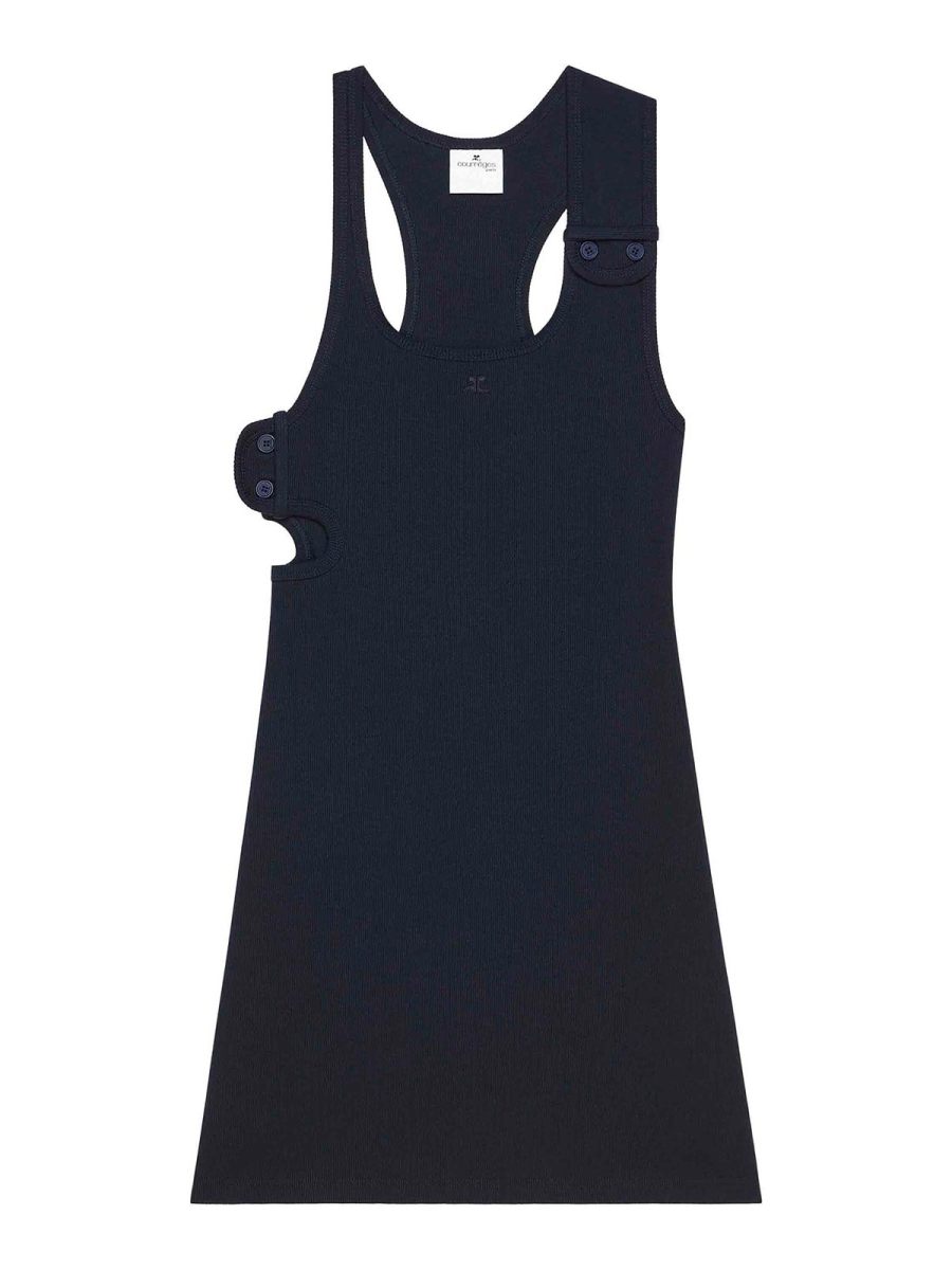 Courreges Robe Courte - Bleu Foncé