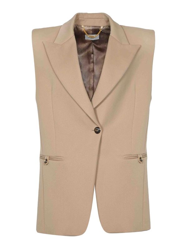 Elisabetta Franchi Gilet - Beige