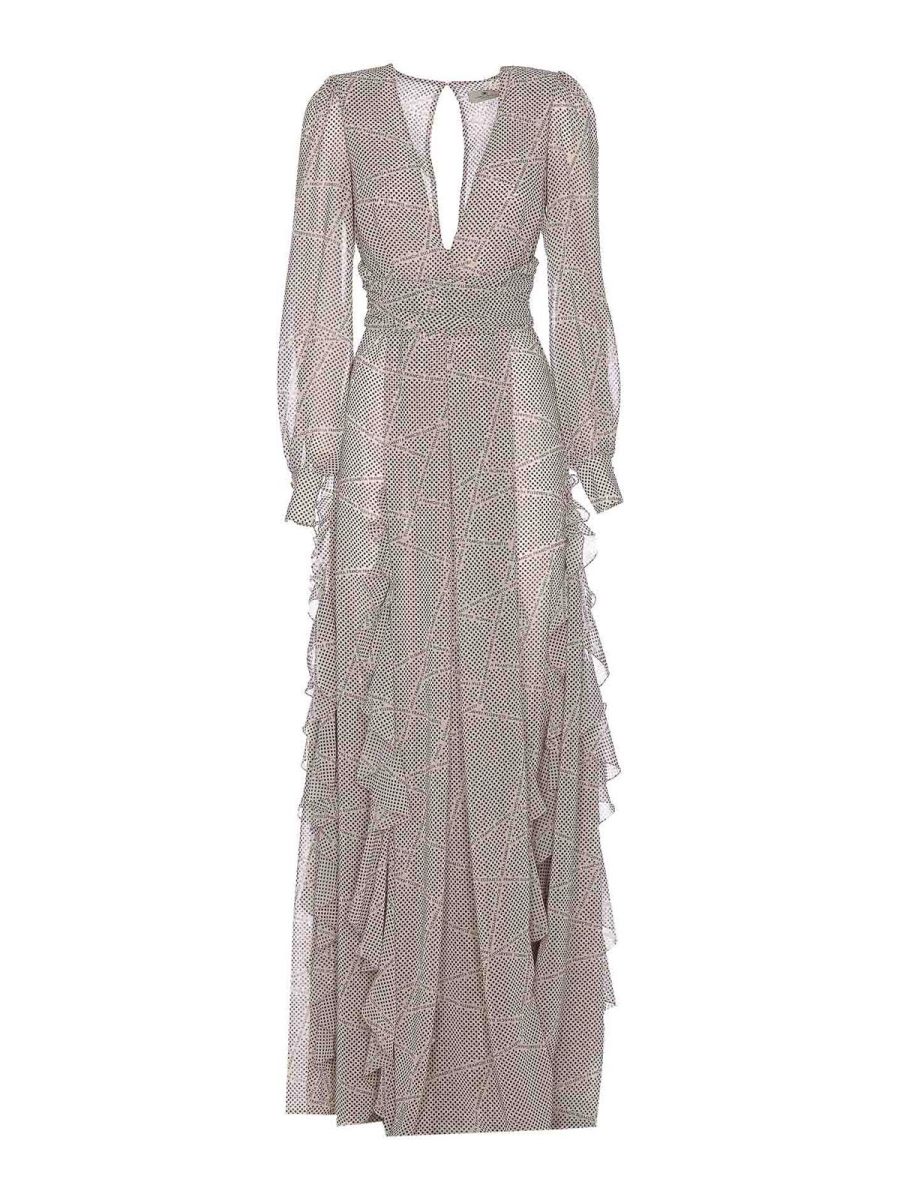 Elisabetta Franchi Robe Au Genou - Blanc