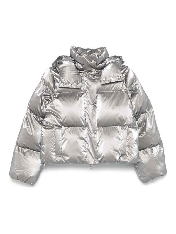 Elisabetta Franchi Blouson Rembourré - Argent