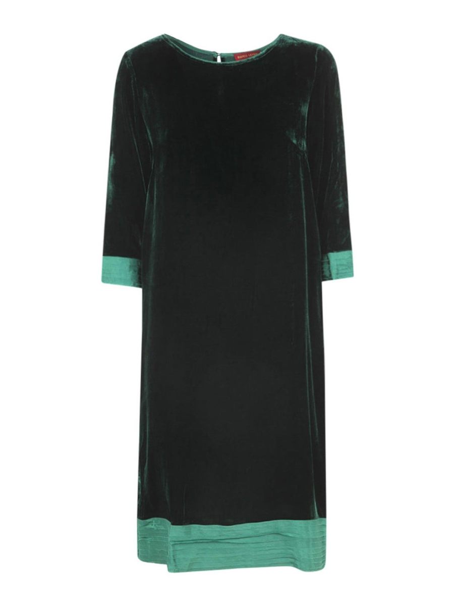 Bianco Levrin Robe Au Genou - Vert