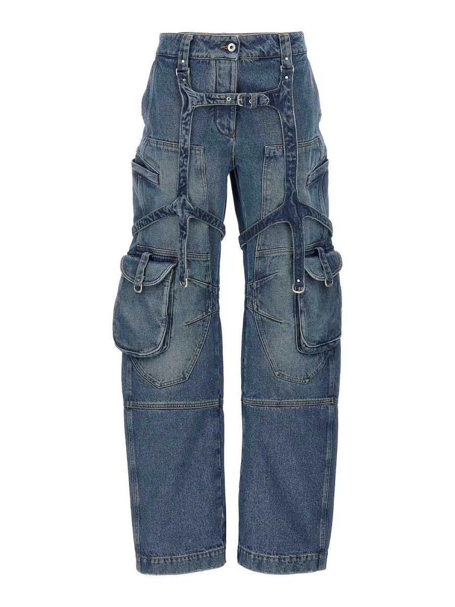 Off-White Jean Bootcut - Bleu