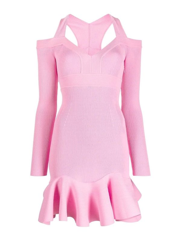 Alexander Mcqueen Robe Courte - Rose