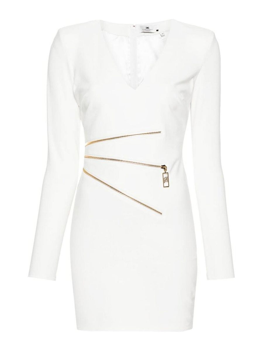 Elisabetta Franchi Robe Courte - Blanc