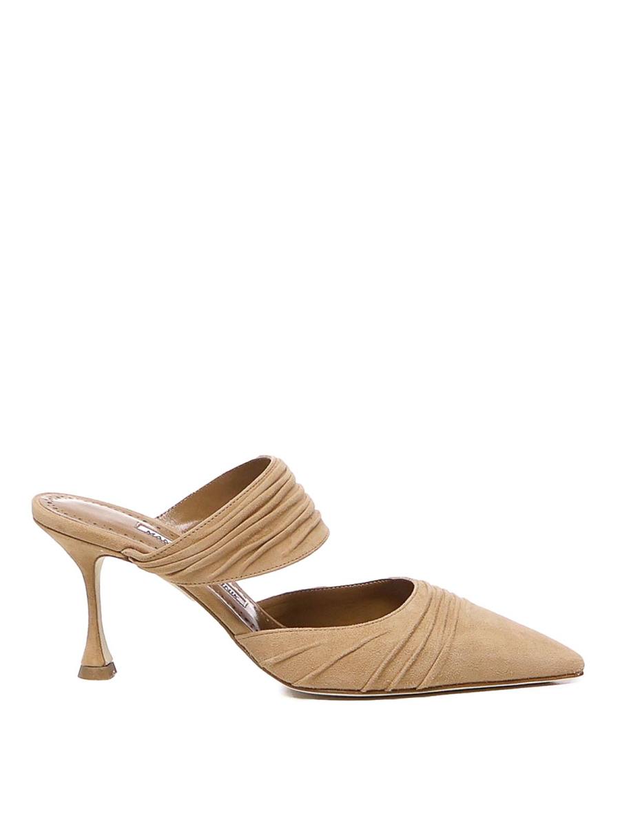 Manolo Blahnik Mules - Beige