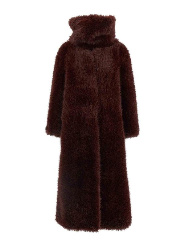 B & B Couture Manteau Court - Rouge Brun