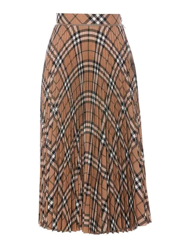 Burberry Jupe Midi - Marron