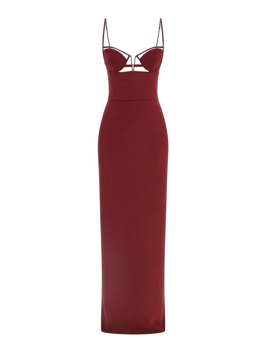 Nensi Dojaka Maxi Robe - Rouge Brun
