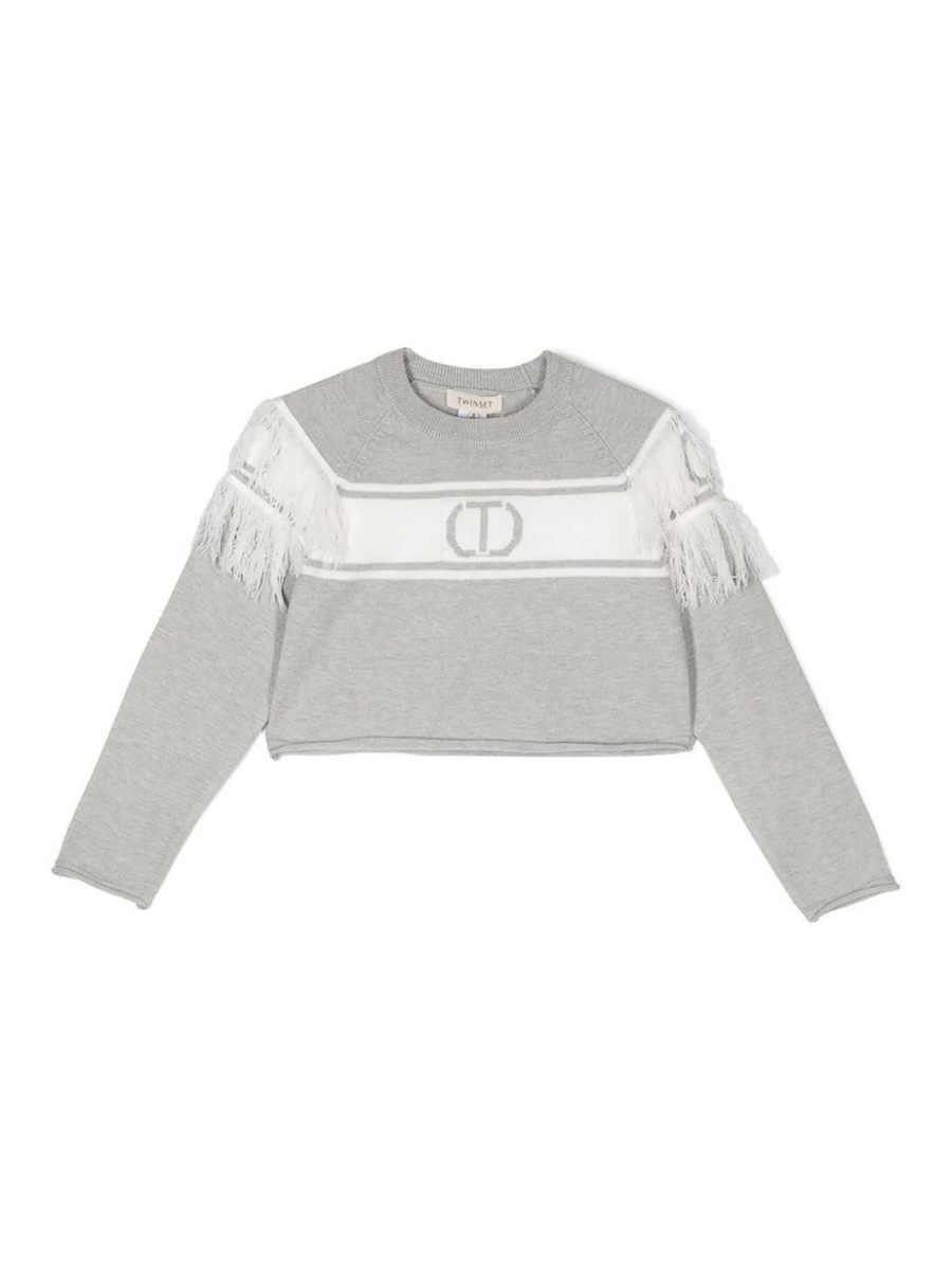 Twinset Pull Col Rond - Gris
