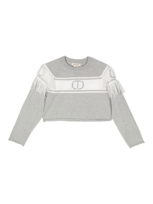 Twinset Pull Col Rond - Gris