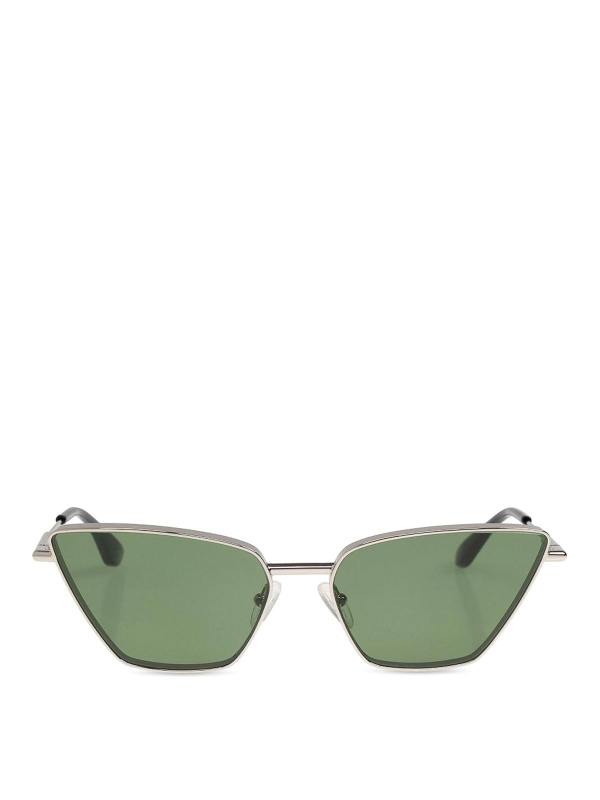 Alexander Mcqueen Lunettes De Soleil - Argent