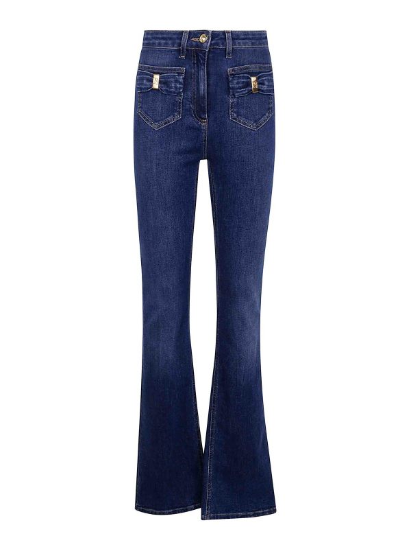 Elisabetta Franchi Jean Évasé - Bleu