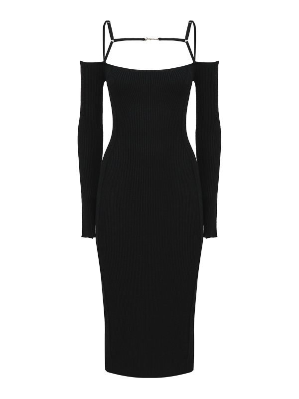 Jacquemus Robe Au Genou - Noir