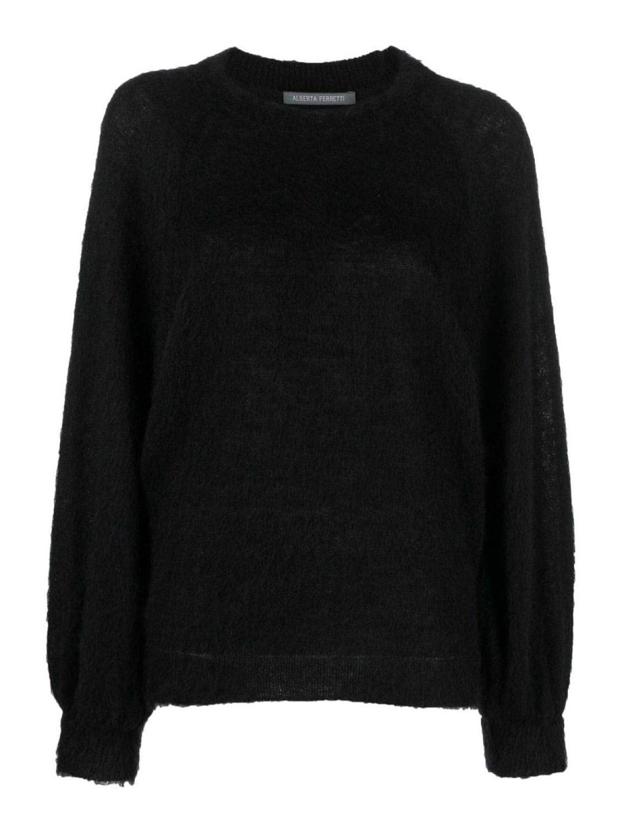 Alberta Ferretti Pull Col Bateau - Noir