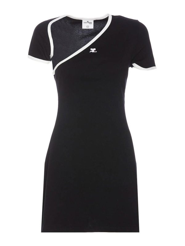 Courreges Robe Au Genou - Noir