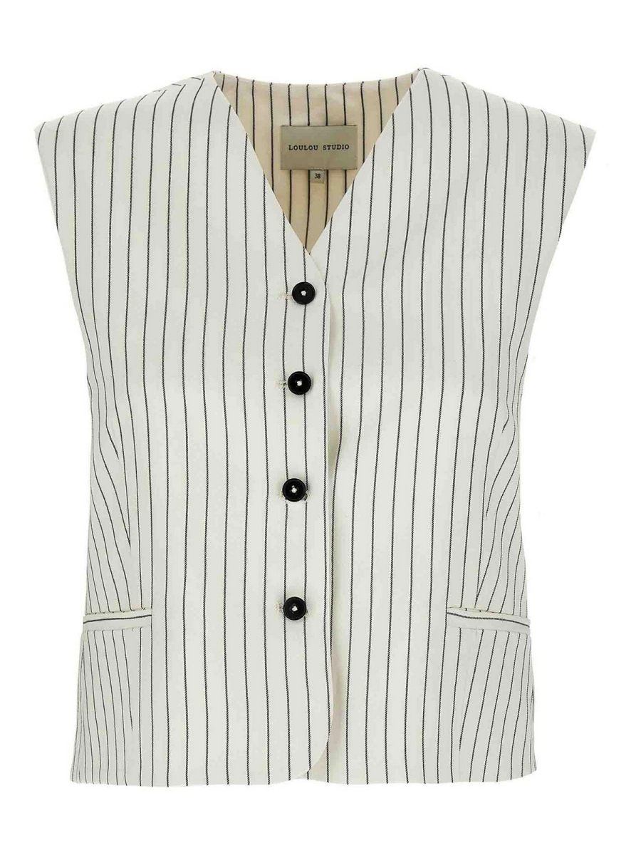 Loulou Studio Gilet - Blanc