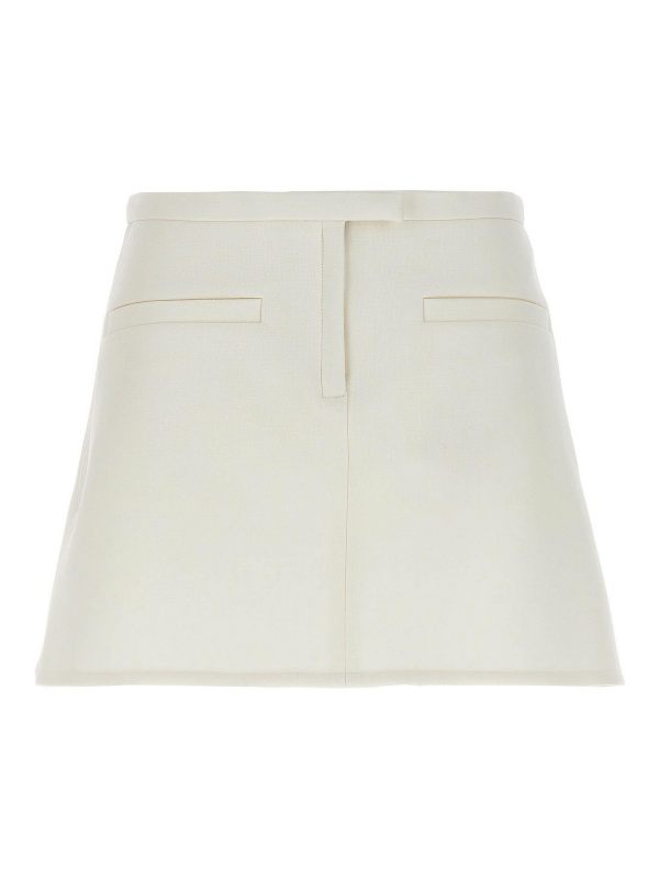 Courreges Jupe Midi - Blanc