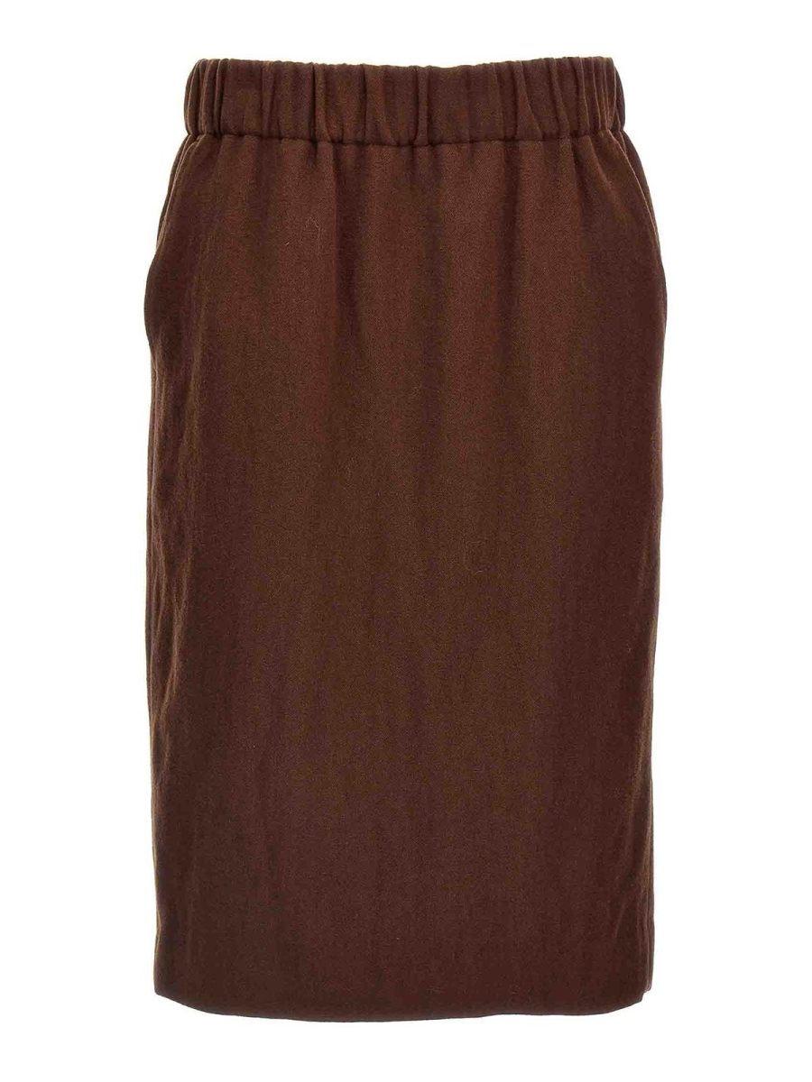 Dries Van Noten Jupe Midi - Marron